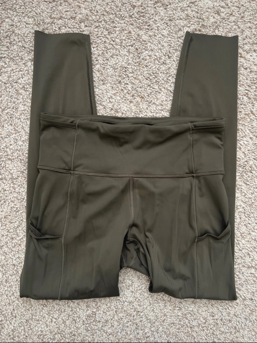 Lululemon High-Waist Olive Active Leggings